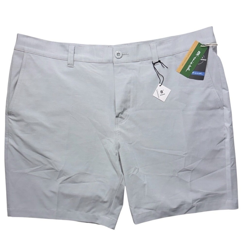 Travis Mathew Mens 40 Waist‎ Tech Shorts Heather Steel Gray 8" Inseam NWT